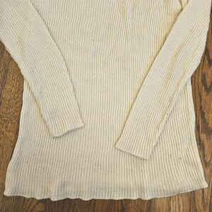 COTTON Vintage turtleneck M light cream 100% cotton